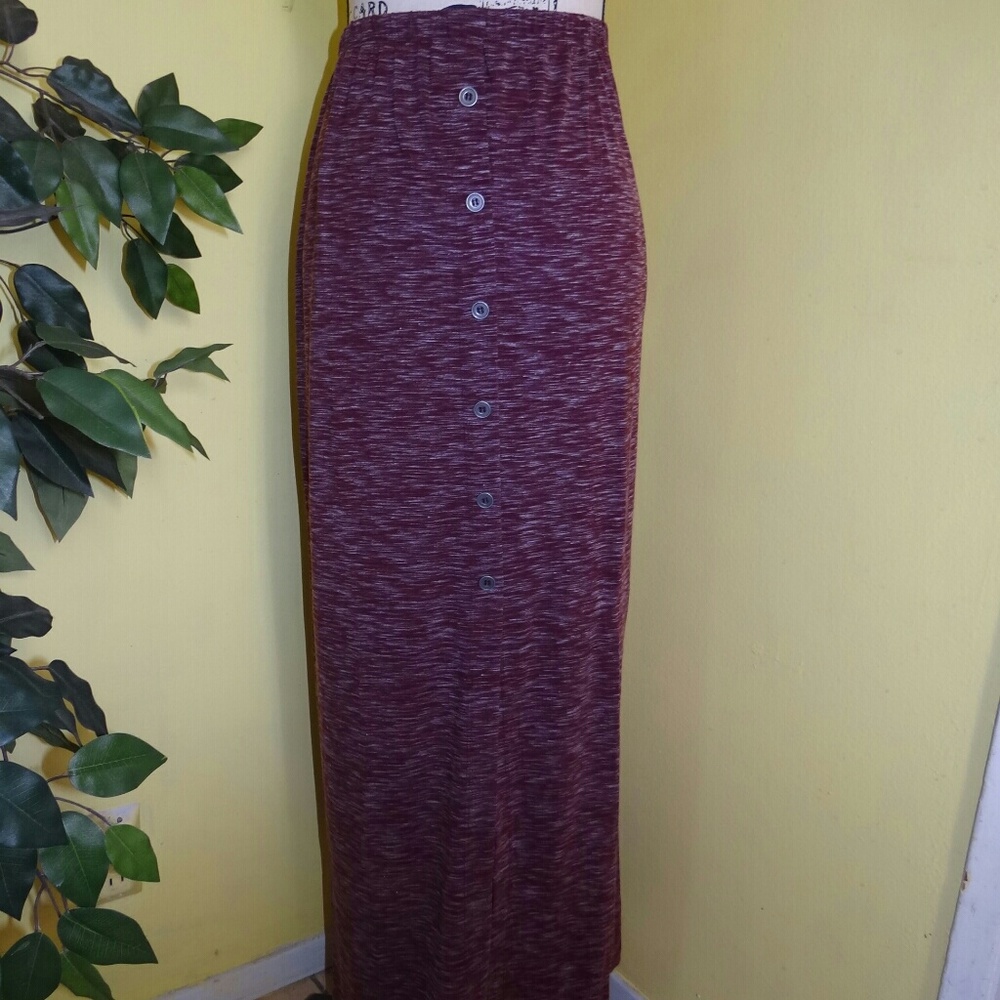 Burgundy Maxi Skirt